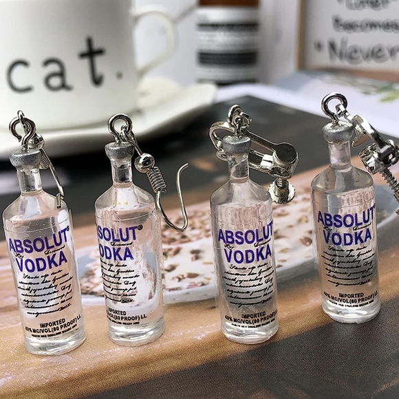 Absolut Vodka🍸Novelty Hook Earrings - Picture 2 of 7